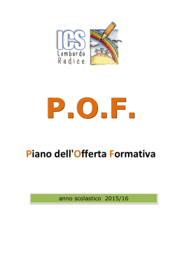 POF 2015 - Istituto Comprensivo Statale "LOMBARDO RADICE