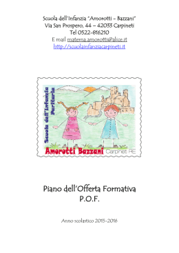 POF 2015-2016 - Scuola dell`infanzia Paritaria Amorotti Bazzani