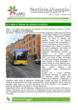 Online la Newsletter di febbraio - Agenzia per la Mobilità di Modena