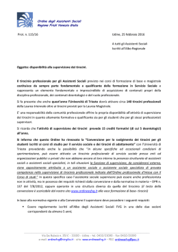 Prot. n. 115/16 Udine, 25 febbraio 2016 A tutti gli Assistenti Sociali