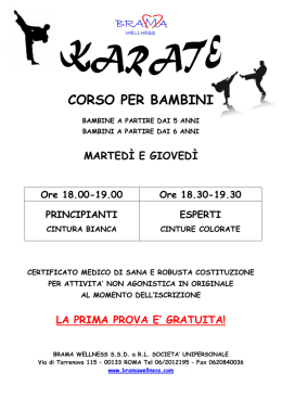 Corso Karate - Brama Wellness
