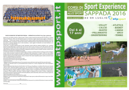 Sport Camp 03-09 Luglio Sappada