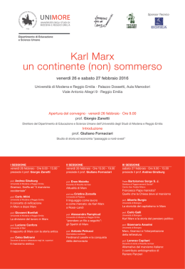 21. convegno Karl Marx - Unimore - Dolly