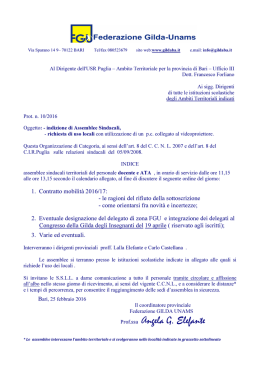 Indizione e Calendario - Gilda degli Insegnanti di Bari