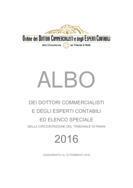 Scarica l`Albo - Ordine dei Dottori Commercialisti e degli Esperti