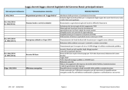 Leggi e decreti legge - Attuazione del programma di Governo
