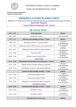 Programma - Scuola di Medicina - Università degli Studi di Torino