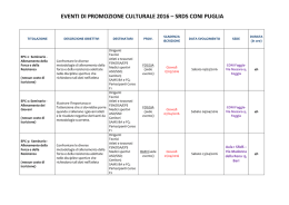 eventi e promozione culturale