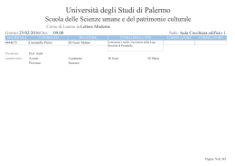 Lettere moderne - Università di Palermo