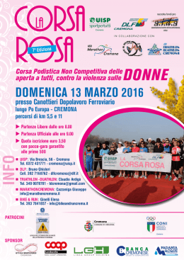 Corsa Rosa 2016 - Marathon Cremona