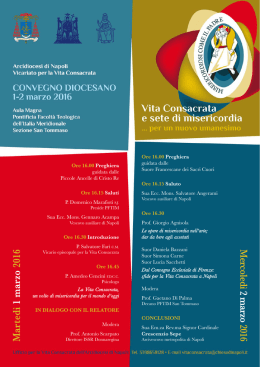 Convegno VIta Consacrata Napoli 2016