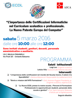 5-3-2016 Balilla Paganelli_Certificazioni informatiche def