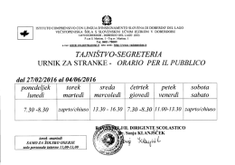 TAJNISTVO-SEGRETERIA - Večstopenjska šola s slovenskim učnim