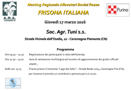 Meeting Regionale Allevatori Bovini Razza FRISONA ITALIANA