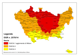 Mappa delle zone interessate dalle azioni di contenimento PM10