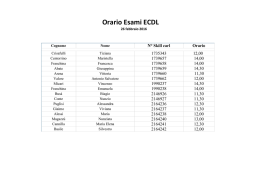 Orario Esami ECDL febbraio