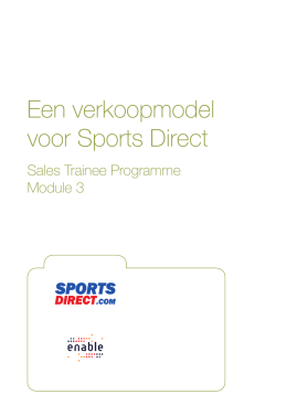 Een verkoopmodel voor Sports Direct