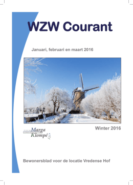 WZW Courant - Vredense Hof - Stichting Zorgcombinatie Marga