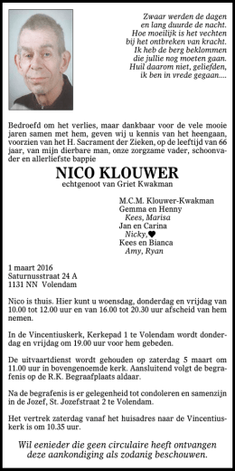 nico klouwer - Nieuw Volendam