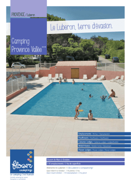 Brochure camping - Camping Flower Provence Vallee