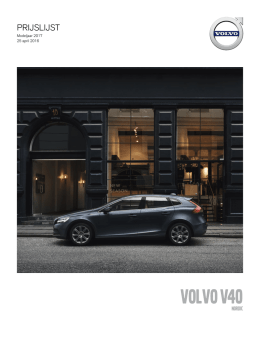 volvo v40 - Volvo Prijslijsten Dealers