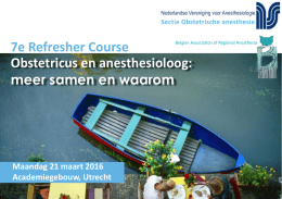 7e Refresher Course Obstetricus en anesthesioloog