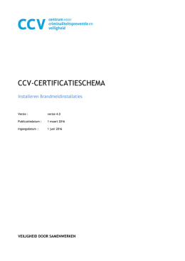 CCV-Certificatieschema installeren BMI, versie 4.0