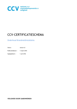 CCV-Certificatieschema onderhoud BMI, versie 4.0