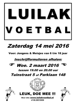 Poster Luilakvoetbal 2016