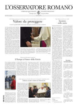 L`OSSERVATORE ROMANO