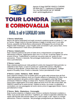 londra e cornovaglia 2016 - Santini Viaggi & Turismo