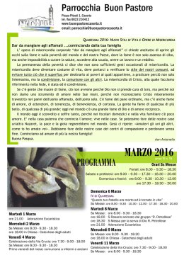 marzo 2016 - Parrocchia Buon Pastore