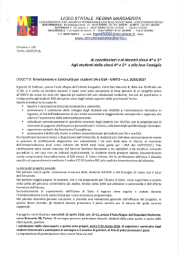 LICEO STATALE REGINA MARGHERITA Ai coordinatori e ai