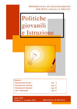 Politiche giovanili e Istruzione
