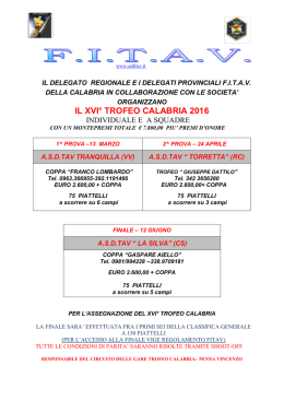 programma gara e regolamento - Il Tiro a Volo In Calabria