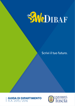 Guida dello studente - DIBAF - Universit&agrave; degli Studi della Tuscia