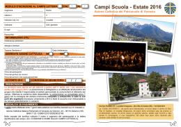 Campi Scuola - Estate 2016 - Azione Cattolica DI VENEZIA