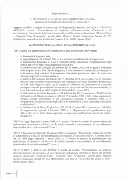 Decreto n. U00059 del 01/03/2016