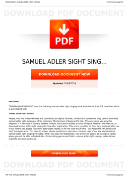 samuel adler sight sing