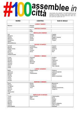 NORD CENTRO SUD E ISOLE