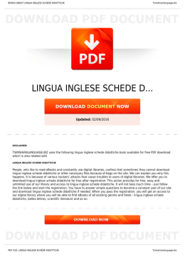 lingua inglese schede d