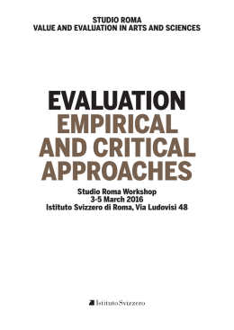 evaluation empirical and critical approaches - Studio Roma