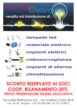Tecnolife Elettronica s.n.c. - Cooperativa Risanamento Bologna