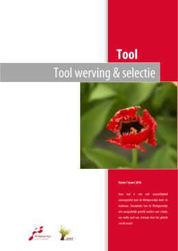 Tool werving & selectie
