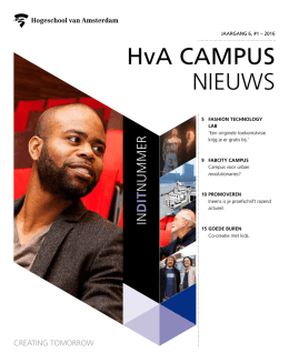 Hva campus nieuws - Hogeschool van Amsterdam