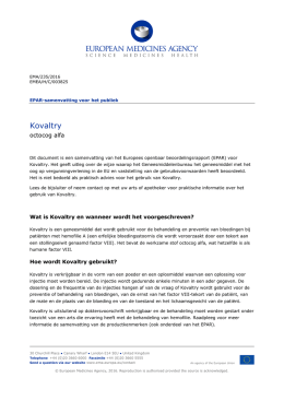 Kovaltry, INN- Octocog Alfa - European Medicines Agency