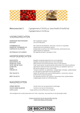 Menu 2 Bekijk menu 2 - Grand Café De Biechtstoel