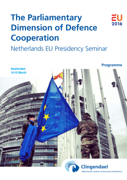 The Parliamentary Dimension of Defence Cooperation
