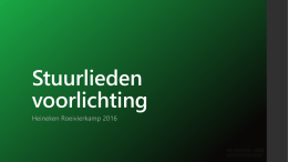 PowerPoint Presentation - Heineken Roeivierkamp