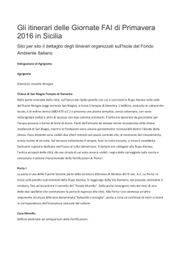 Leggi i dettagli degli itinerari